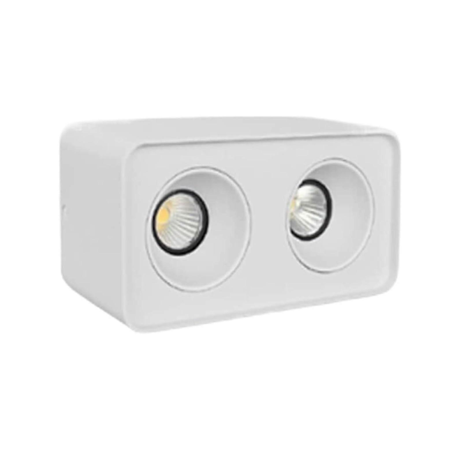 Embedded Lighting Surface Mounted DoubleHeaded LED Downlight COB RA98 FullSpectrum Deep AntiGlare 38 Degree 3500K 10W