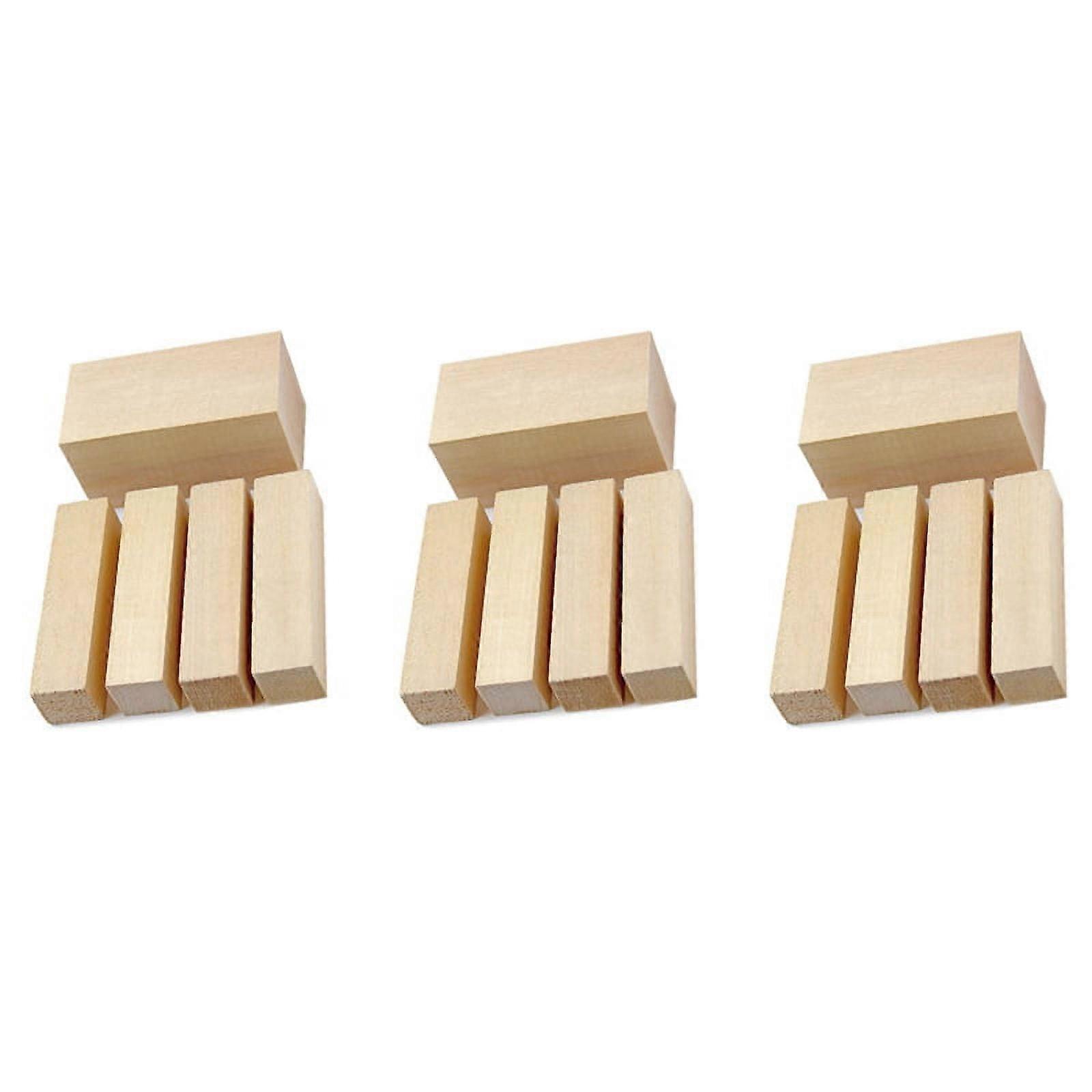 15 Pcs Carving Wood Blocks Whittling Wood Blocks Basswood Carving Blocks Unfinished Set for Carving Beginners