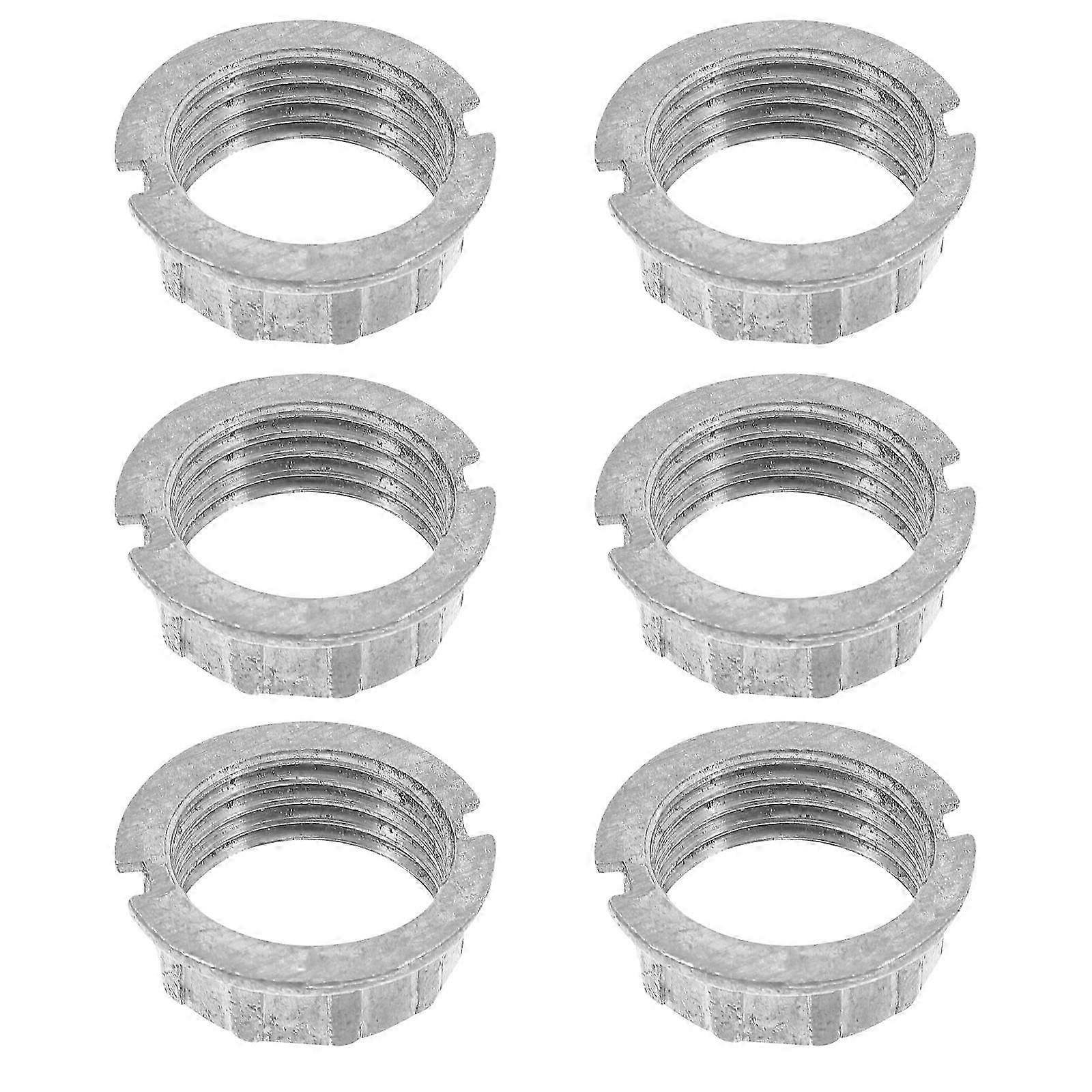 G9 Lamp Holder Light Shade Retaining Ring Replacement For Table Floor Lamp 6Pcs Silver Aluminum Alloy Secure Fit