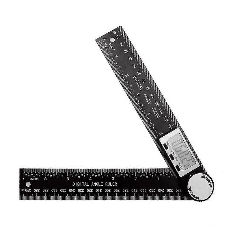 2-in-1 Digital Angle Ruler Plastic Angle Ruler Protractor Digital Caliper Black Vernier Caliper Level, Black