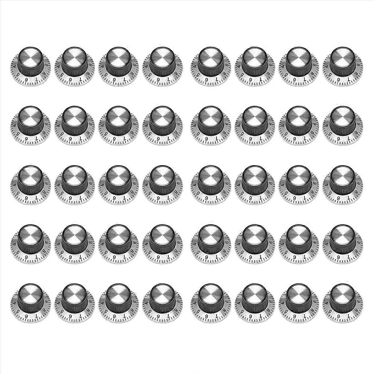 4 x Potentiometer Pot Metall Knopf mit 0-9 Drehscheibe