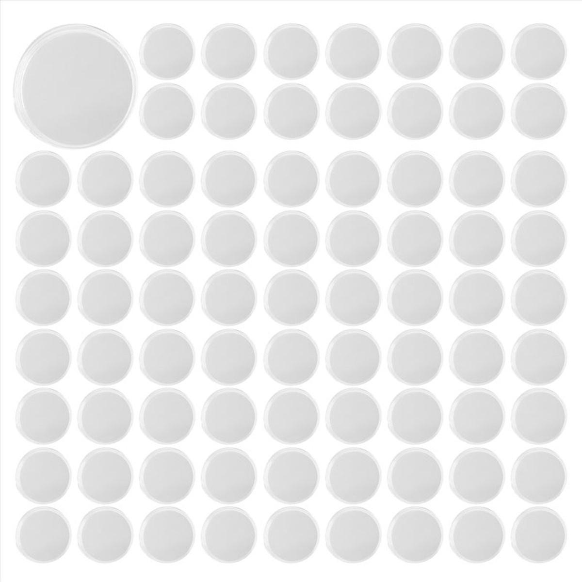 100Pcs 21mm Plastic Coin Capsules Box Storage Clear Round