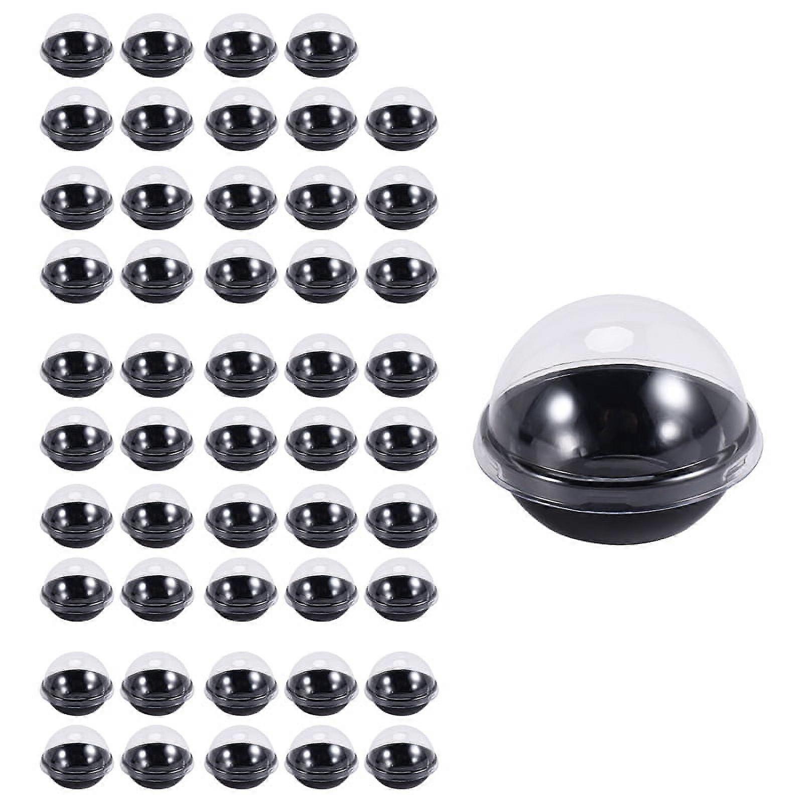 50 Pack Clear Plastic Mini Cupcake Container,for Mini Muffin Macaron