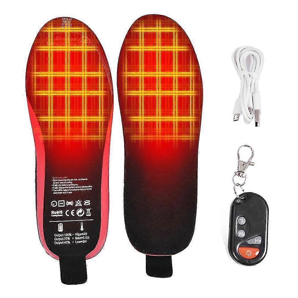 2100mAh Rechargeable Electrically Heated Insoles Remote Control Electric Heated Pad