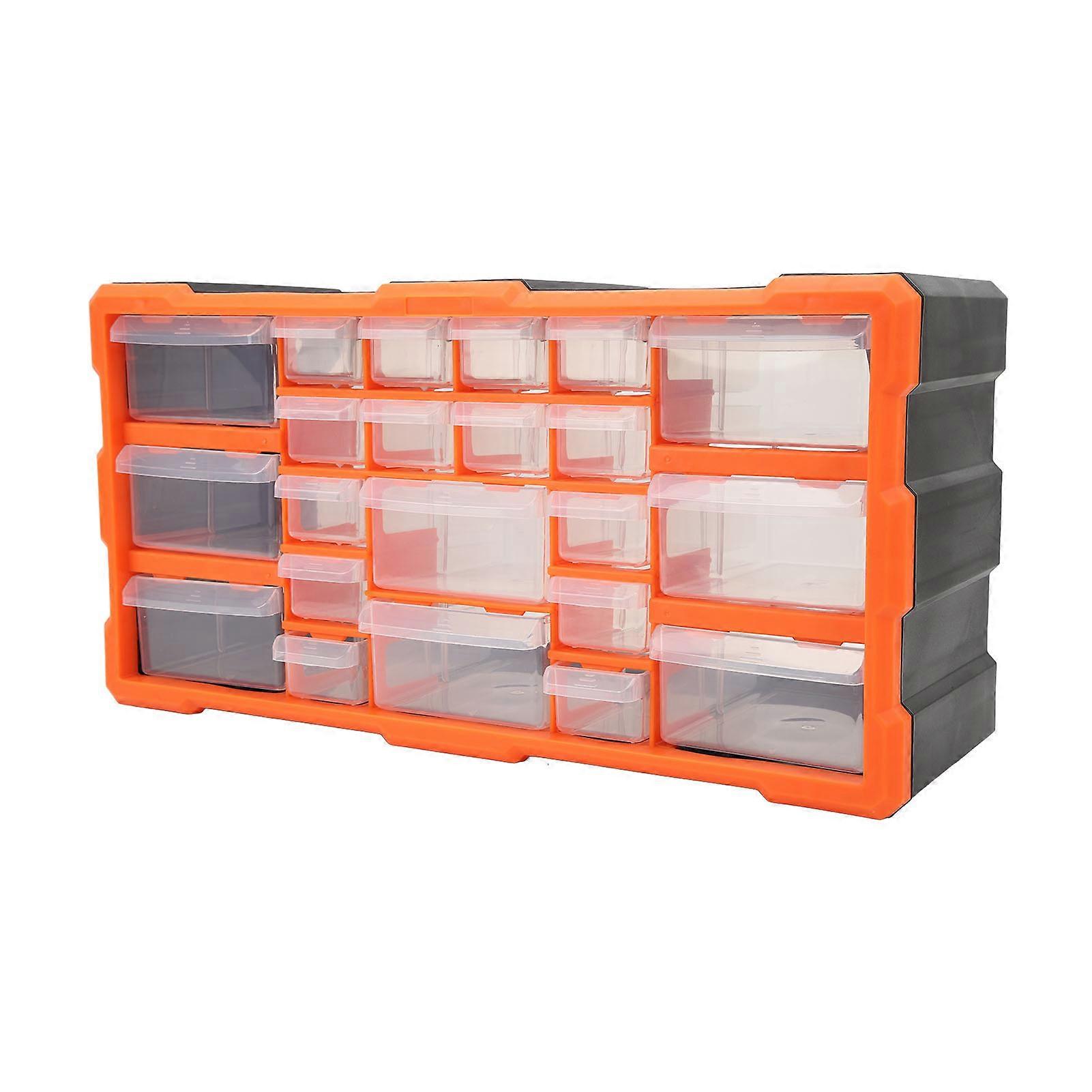 22 Drawer Organiser Bits Plastic Storage Units for DIY Tool Workshop Screws and Small Parts Cabinet 