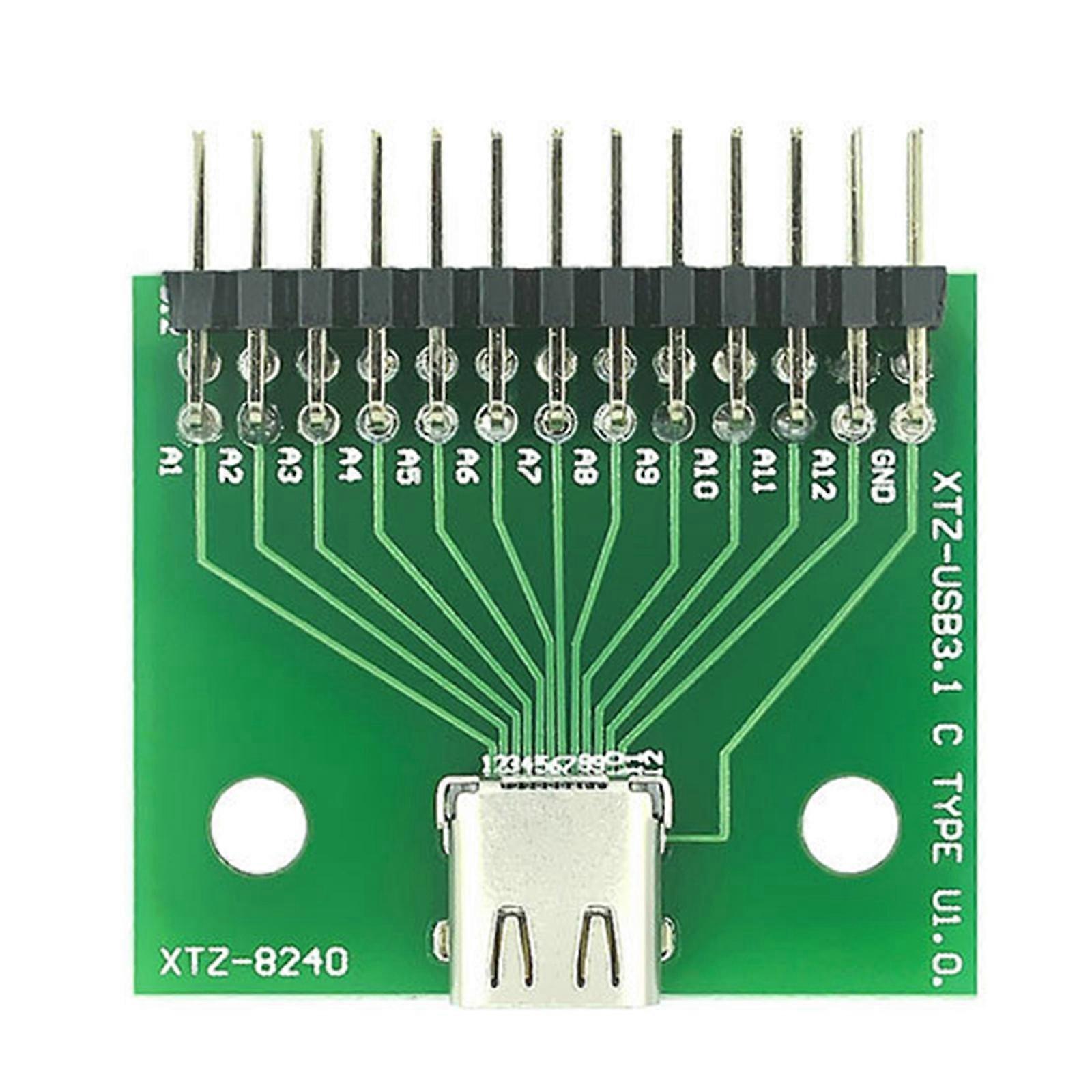 Type C Test Board with 24Pin Header USB3.1 Fast Speed Testing and  Debugging Module For Secure Data Transmission Multicolor