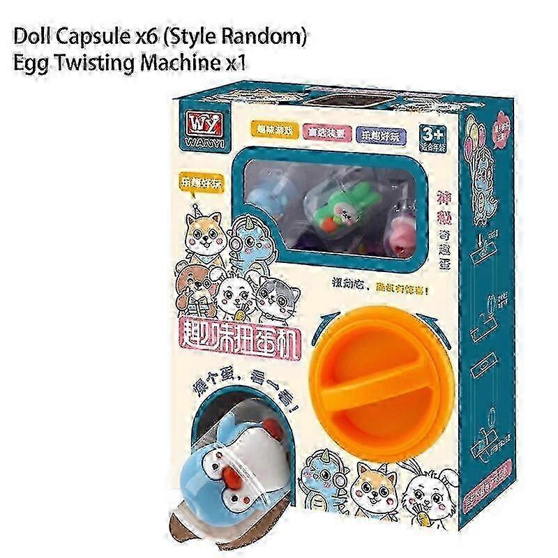 Children's toy gashapon machine 6 pieces random capsule toy gashapon machine cardboard box surprise blind box