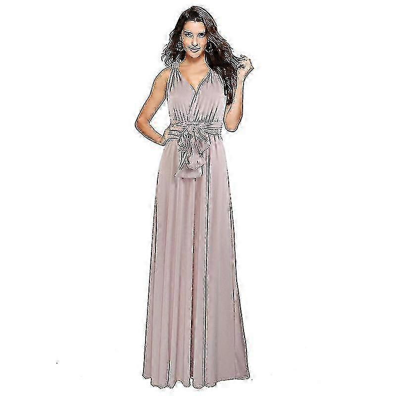 "Γυναικεία Βραδιά Multi Way Wrap Παράνυμφος Επίσημο Μακρύ Maxi Φόρεμα" f26