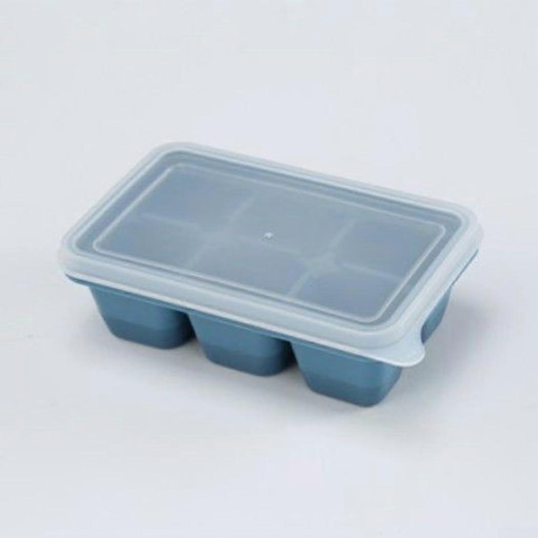 Efficient DIY Ice Maker 6Cavity Silicone Ice Tray With Cover Blue For Quick Ice Production