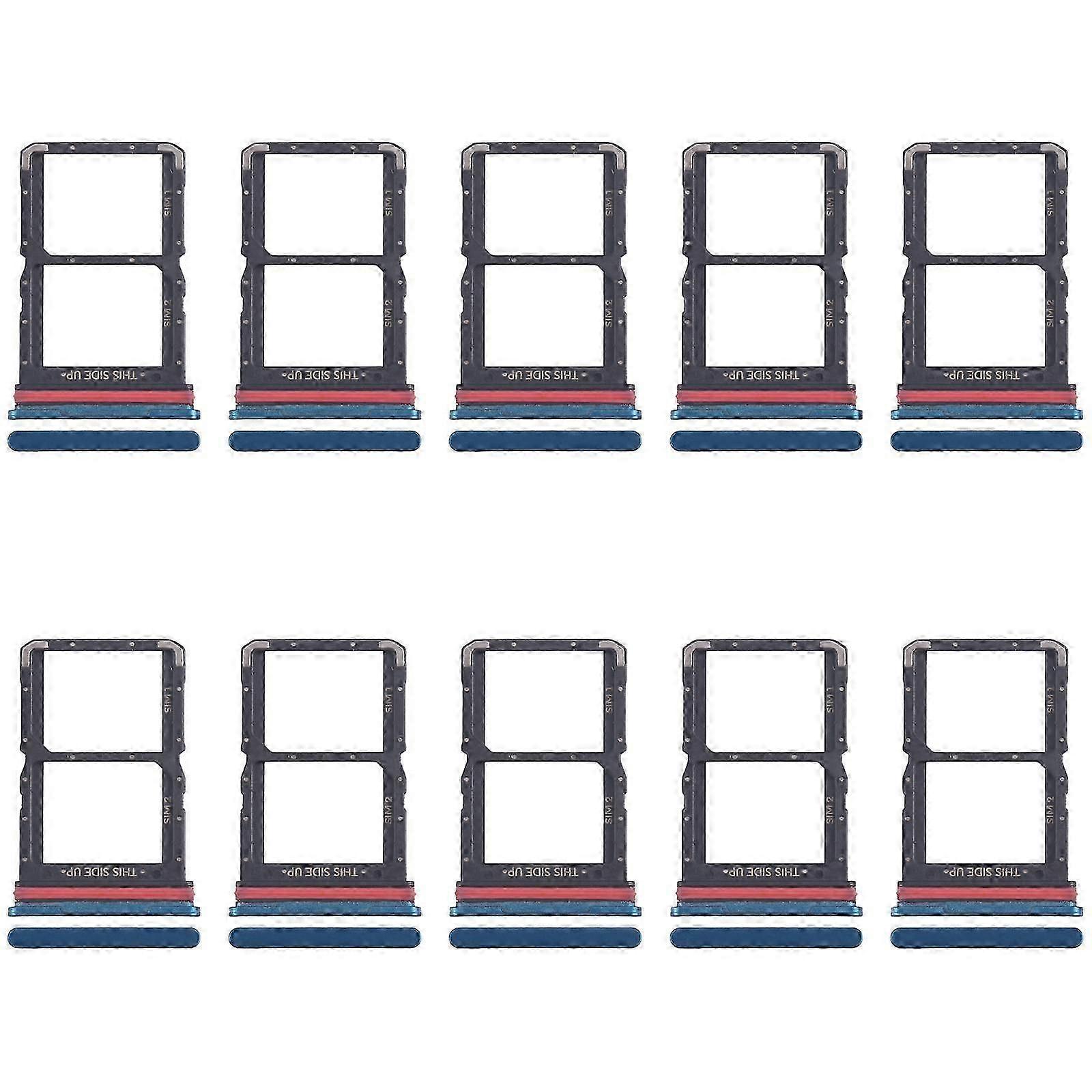 Motorola Moto G71 5G XT2169-1 XT2169-2 10pcs COMPATIBLE SIMカードトレイ+ SIMカードトレイ(ブルー)用