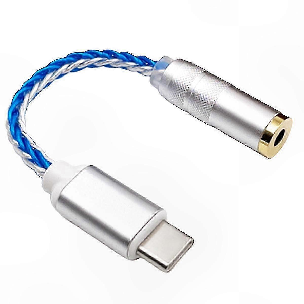 Type-C to 3.5mm Digital o Adapter Portable Hifi USB Headset Decoder Amplifier for Mobile Devices SZRH