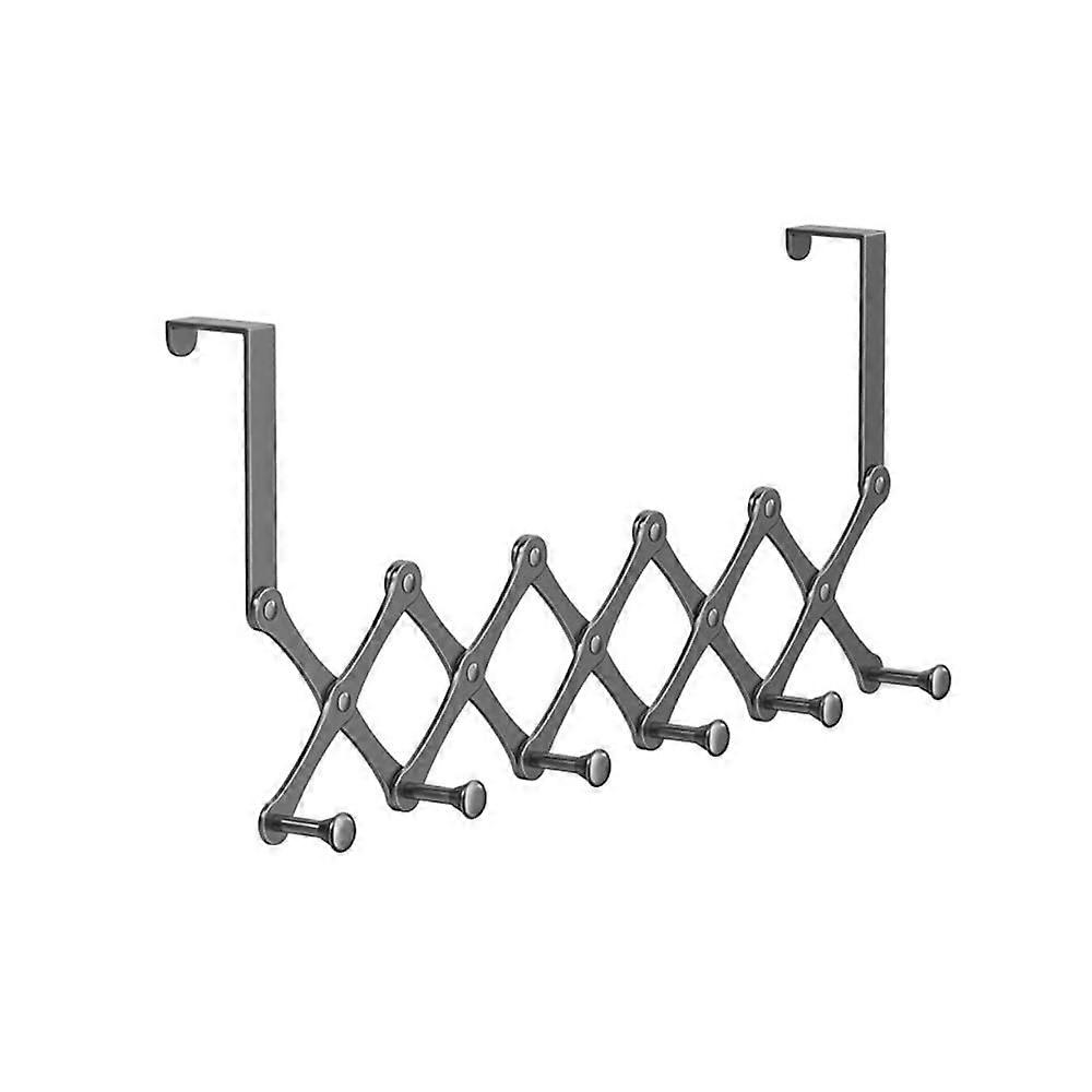 Wall Mounted Clothes Rack Retractable Over Door Hanging Hooks Nail Space Saving Hanger for Home