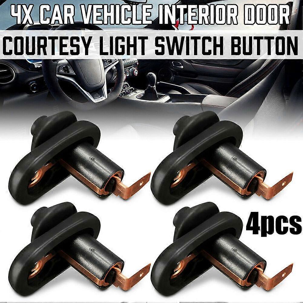 4Pcs Universal Car Vehicle Interior Door Courtesy Light Lamp Switch Button Part