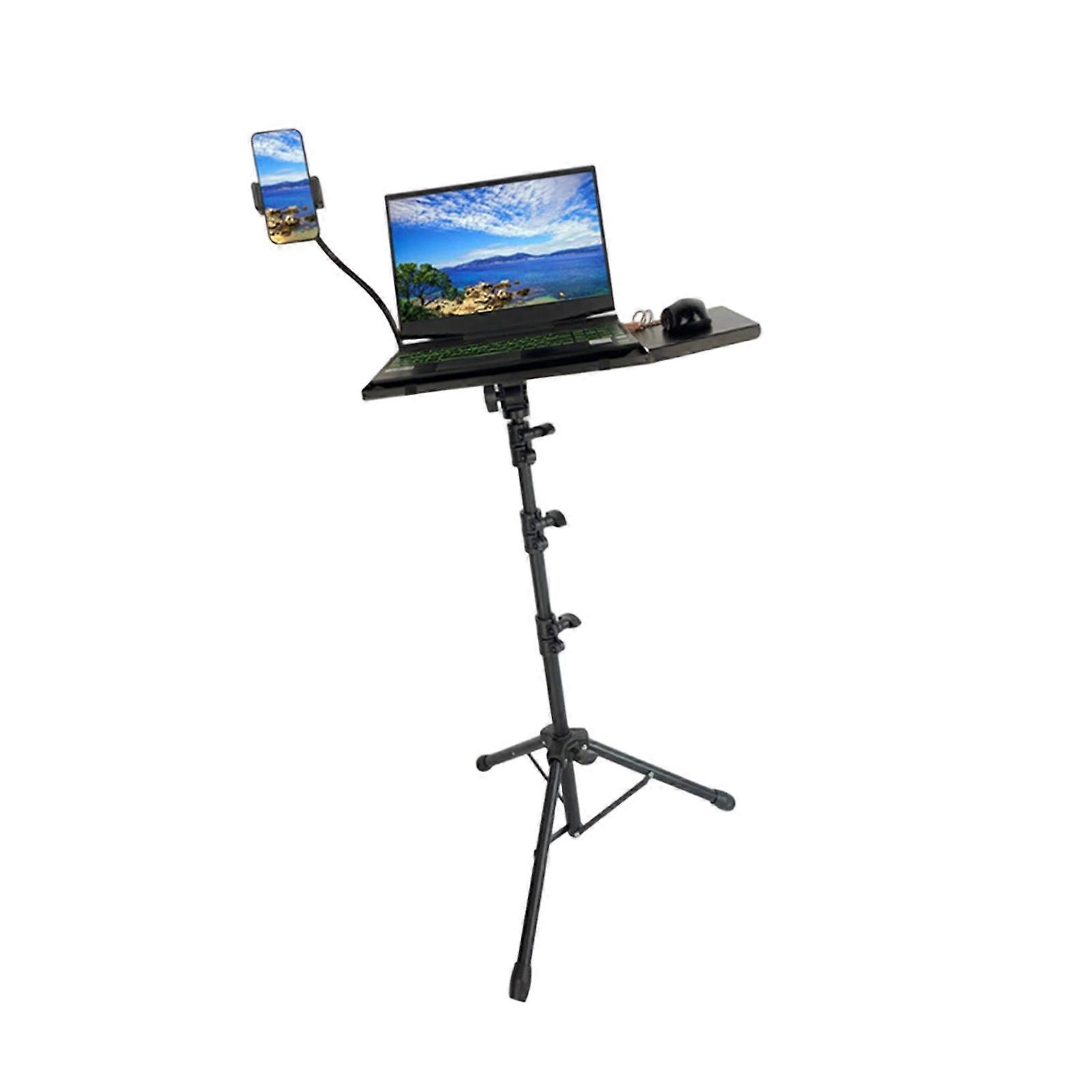 Heavy Duty Adjustable Floor Standing Projector Mount 55lbs Weight Capacity Foldable Tripod Base Slip proof Rubber Pad Multicolor