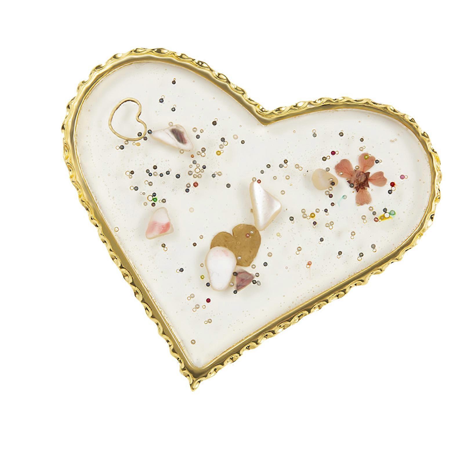 Easy Clean Resin Nail Art Palette With Gold Trim Size Perfect For On The Go Nail Technicians Multicolor