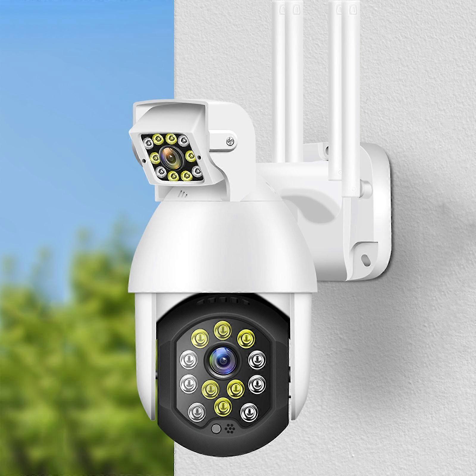 1080p Home Security Camera Outdoor Wireless Wifi 360 View Spotlight With Motion Detection And Sirens, Color Night Vision