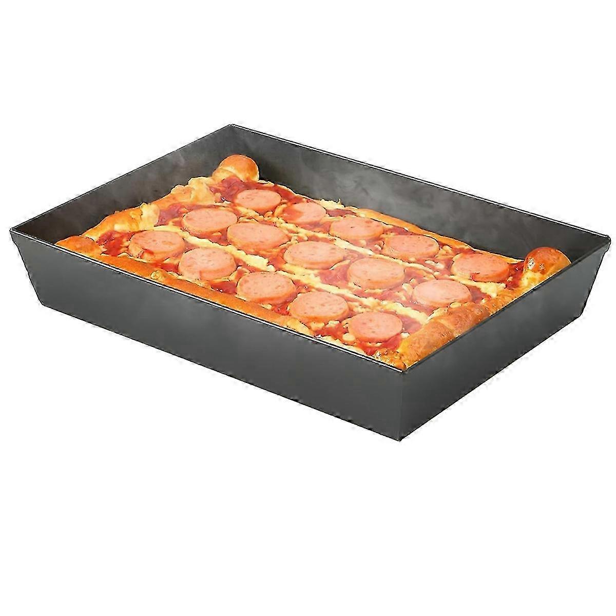 Molde para pizza estilo Detroit, rectangular, duro, antiadherente