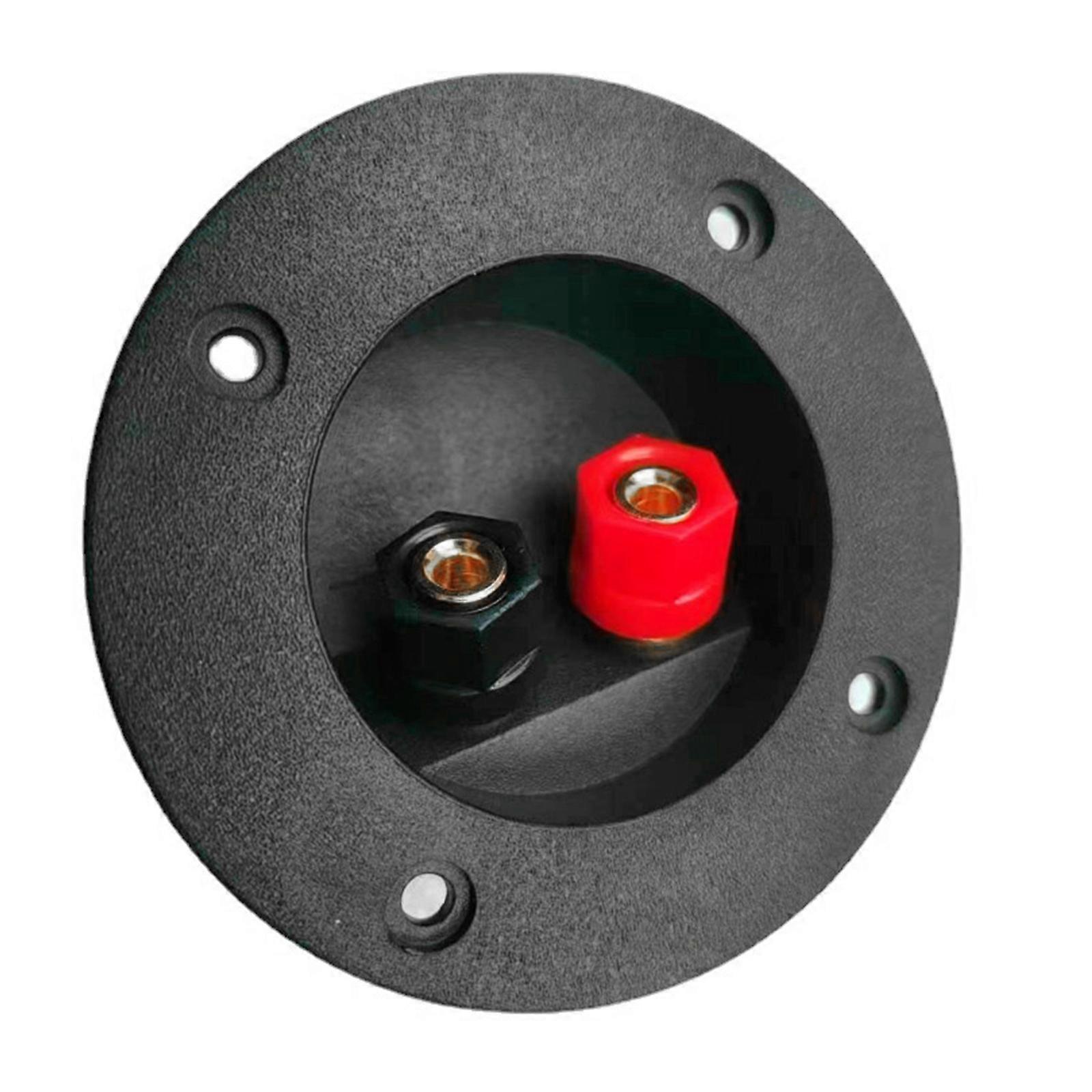 2 Way Speaker Box Clamp, DIY Home Car Stereoes Binding Post Round Spring Cup Connectors Speaker Junction Box Back Panel Multicolor