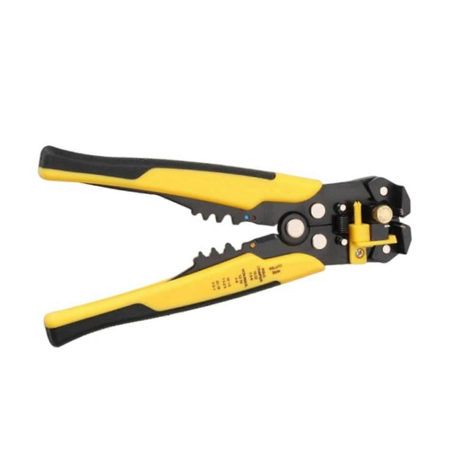 Industrial Multi Task Wire Stripper Tool For Electricians Convenient Design With Piercing Alloy Cutter Comfortable Grip  Yellow