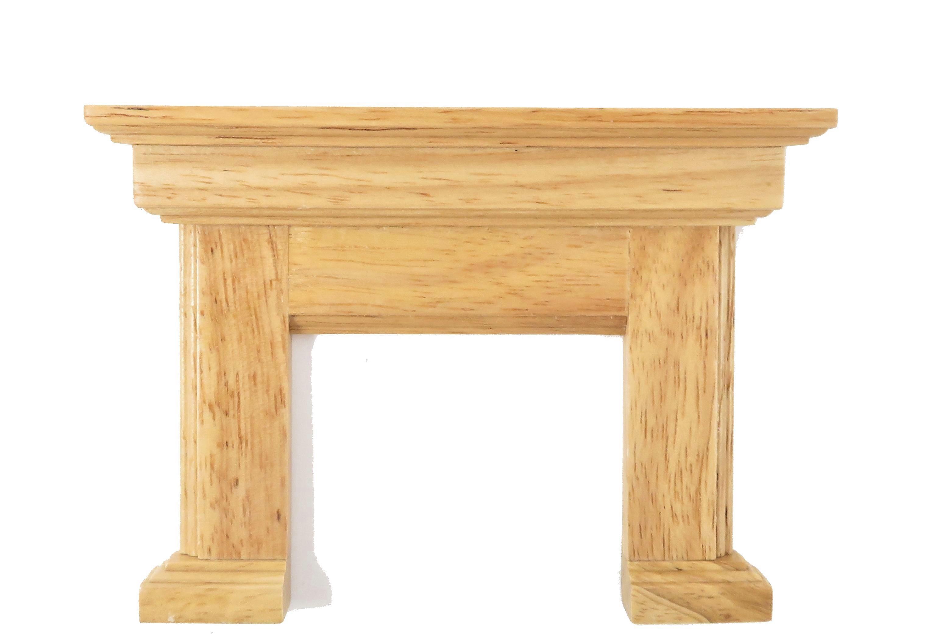 بيت الدمى ضوء البلوط النار يحيط الموقد الحديثة خشبية 1:12 أثاث