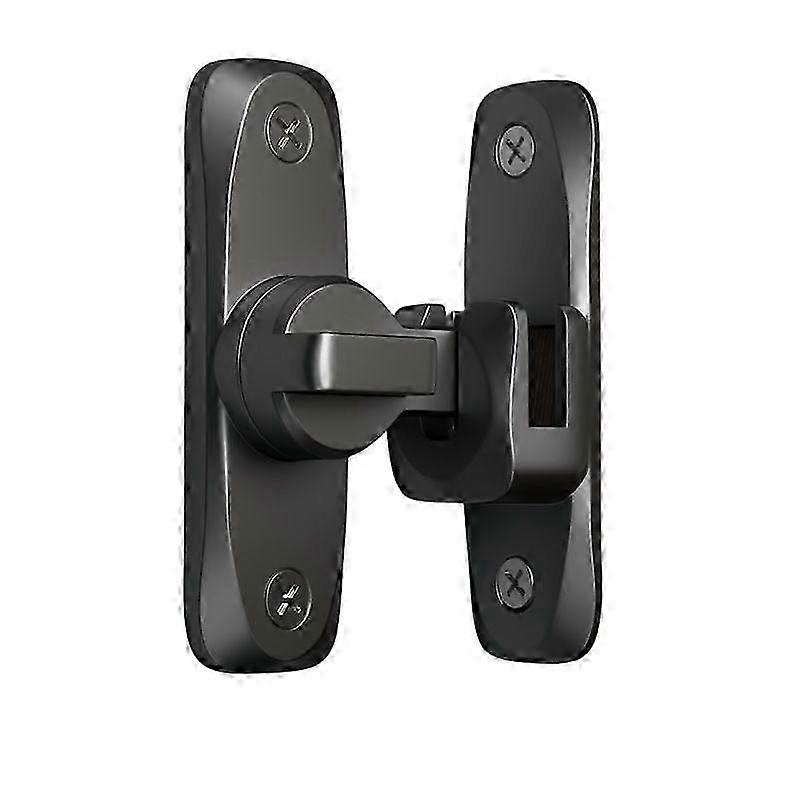 Adjustable hook latch compatible with sliding doors, 90/180-degree interior lock with security hasp