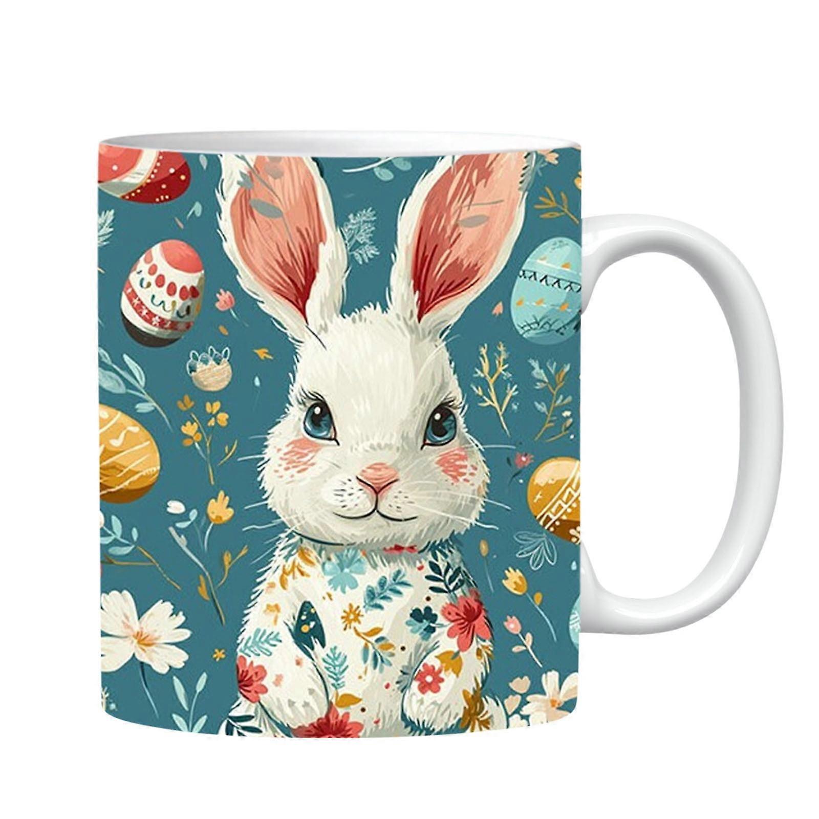Ympuoqn Easter Decorations Easter Rabbit Ceramic Coffee Mark Cup Home Applicable Cup Easter Basket Stuffers on Clearance