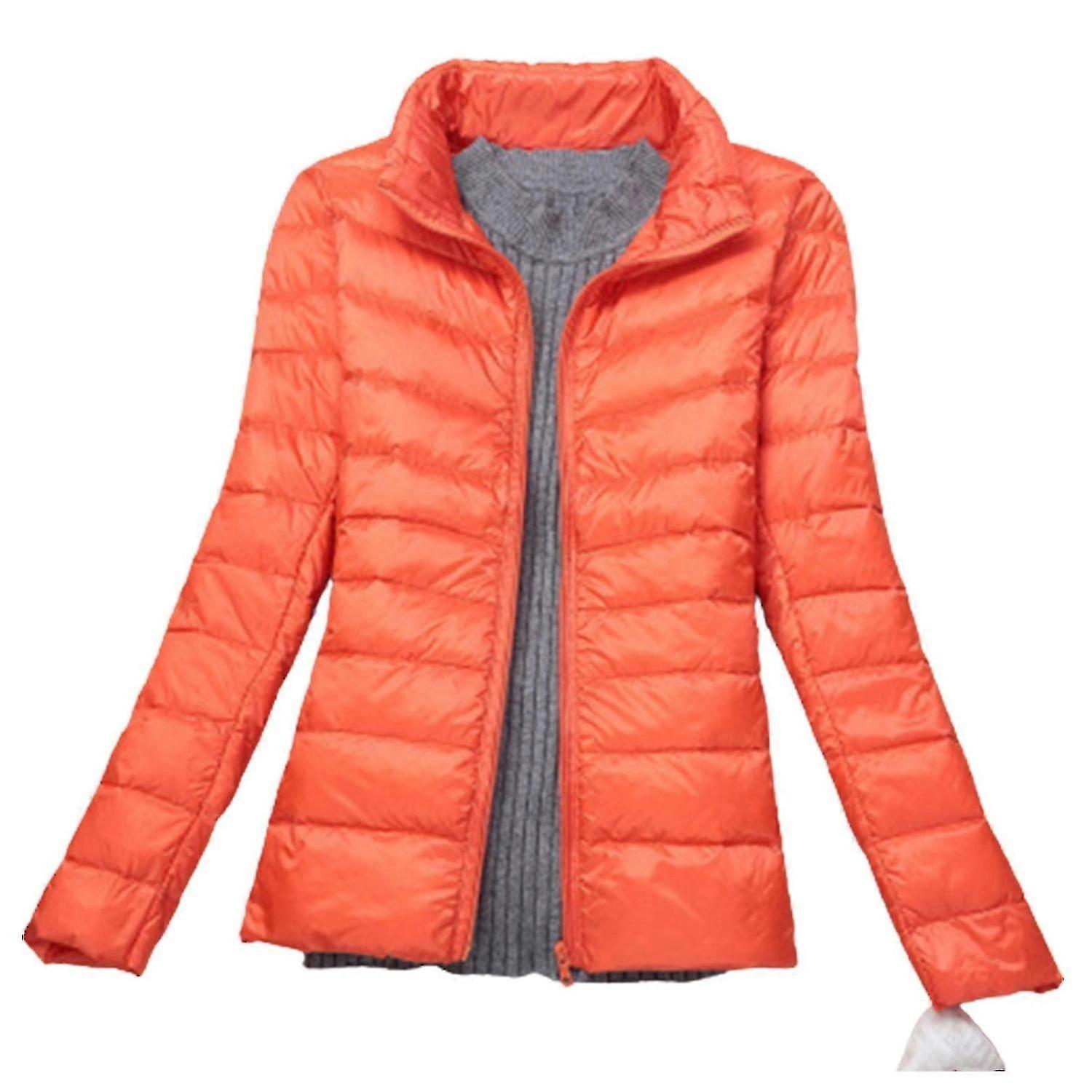 Jaqueta para mulheres com gola alta, casaco espesso com zíper para reuniões