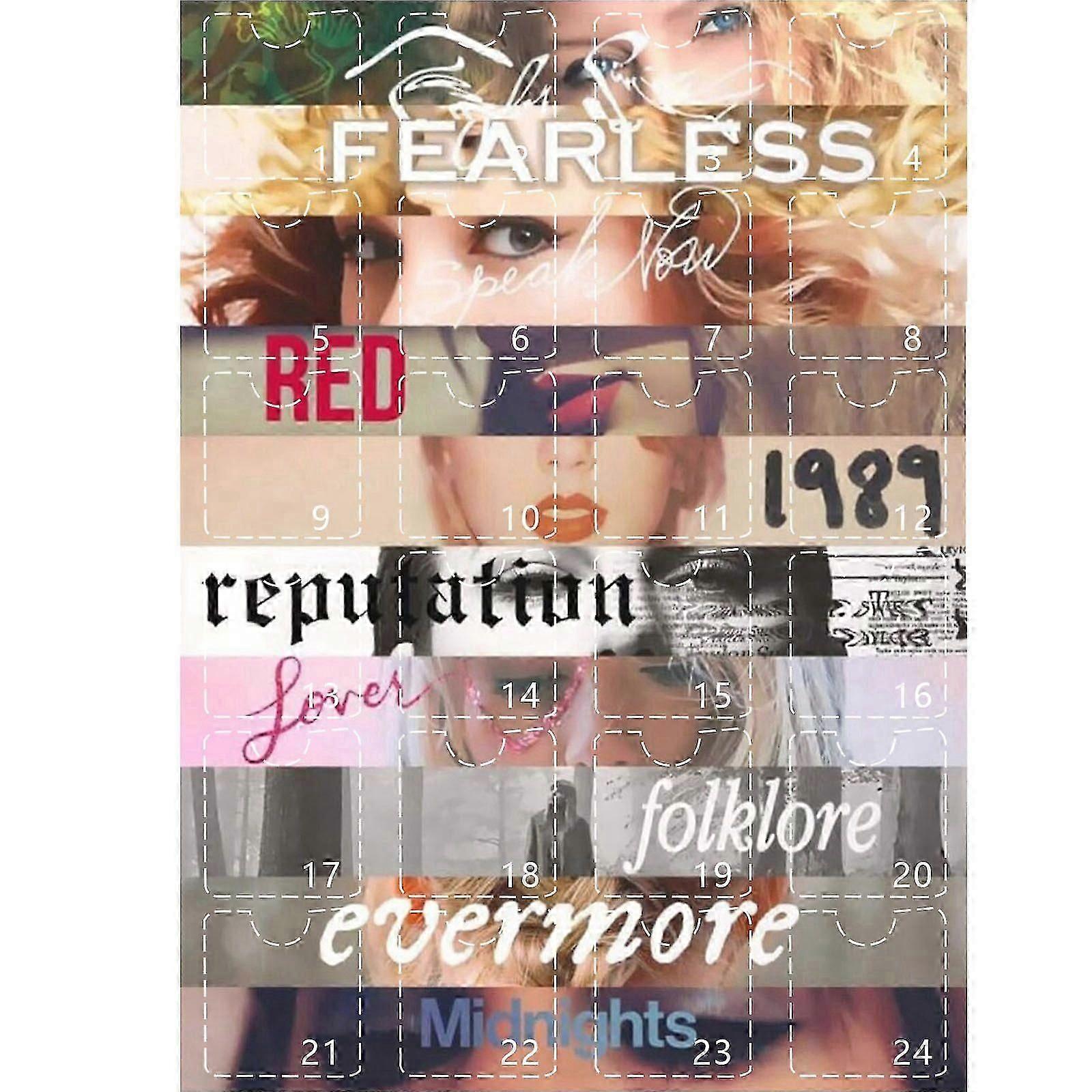 2025 Christmas Advent Calendar - Taylor Swift 24 Days Countdown Calendar Stray Kids peripheral blind box Acrylic Ornaments, Reusable Christmas Tree De