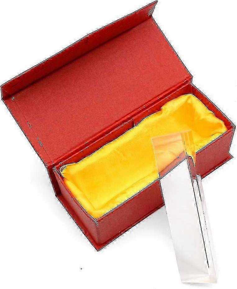 10x3x3cm Triangular Optical Glass Prism for Sunlight Spectrum & Rainbow Effect - Ideal for Physics Teaching