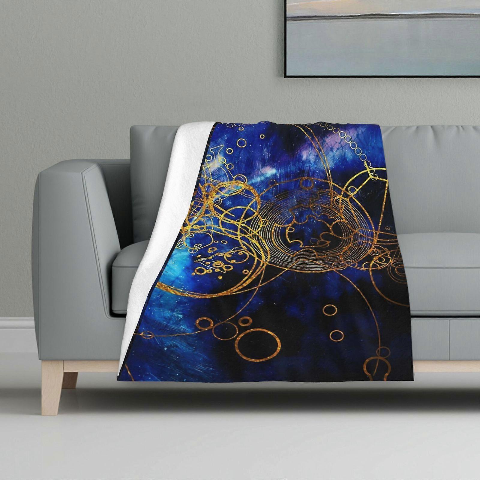 Blanket Multicolour Printed Blanket Super Soft Flannel Lightweight Fluffy Plush Bed Blanket _Time Lord Writing