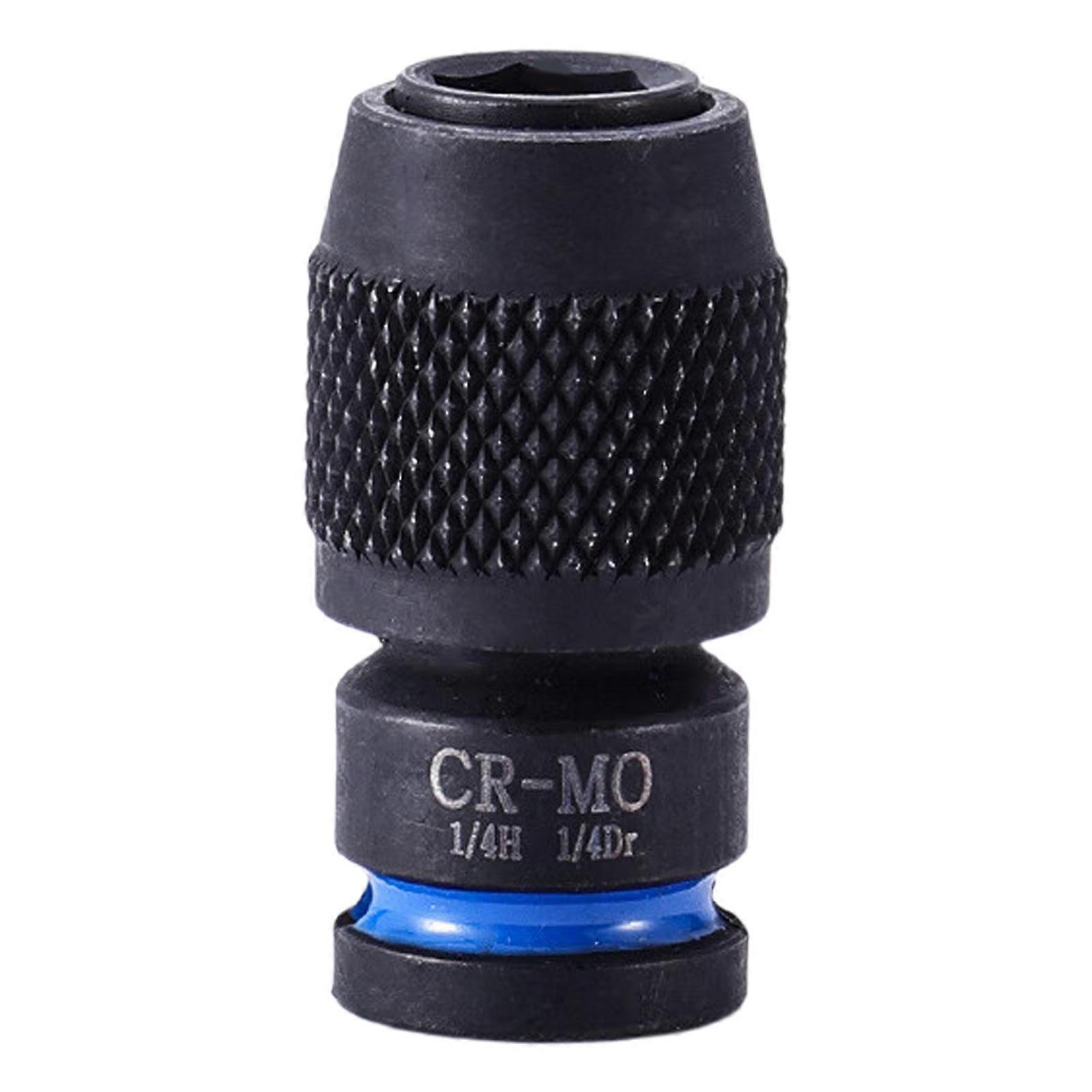 Durability 1/2 Square Drive to 1/4 Hexagonal Sockets Adapter Quick Bit Replacement Compatibility for Electric Impacts Wrenches  6mm