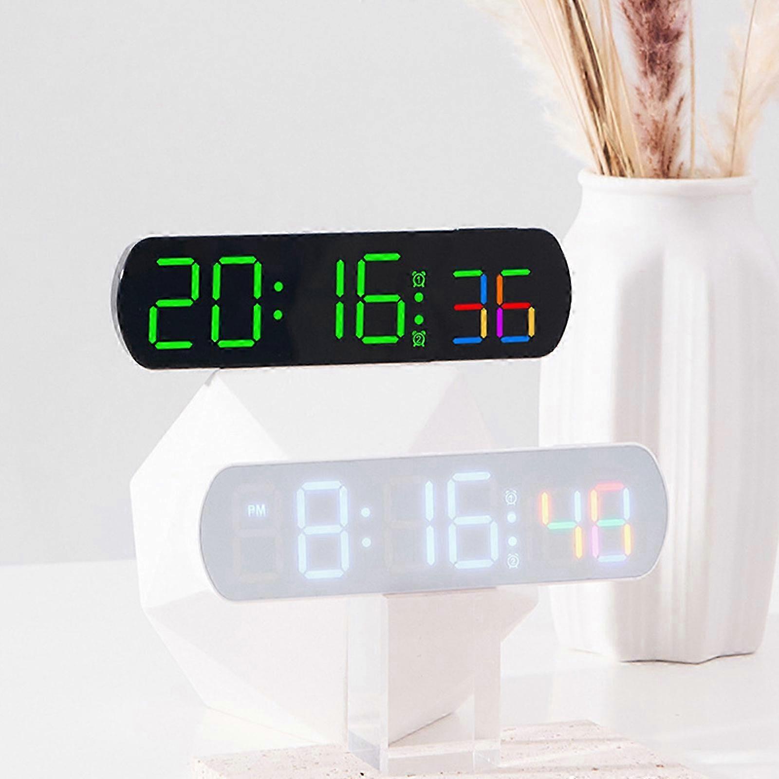 LED Digital Alarm Clock with Temperature Adjust Brightnesss Date Display Clock Timer Timing Function Clock