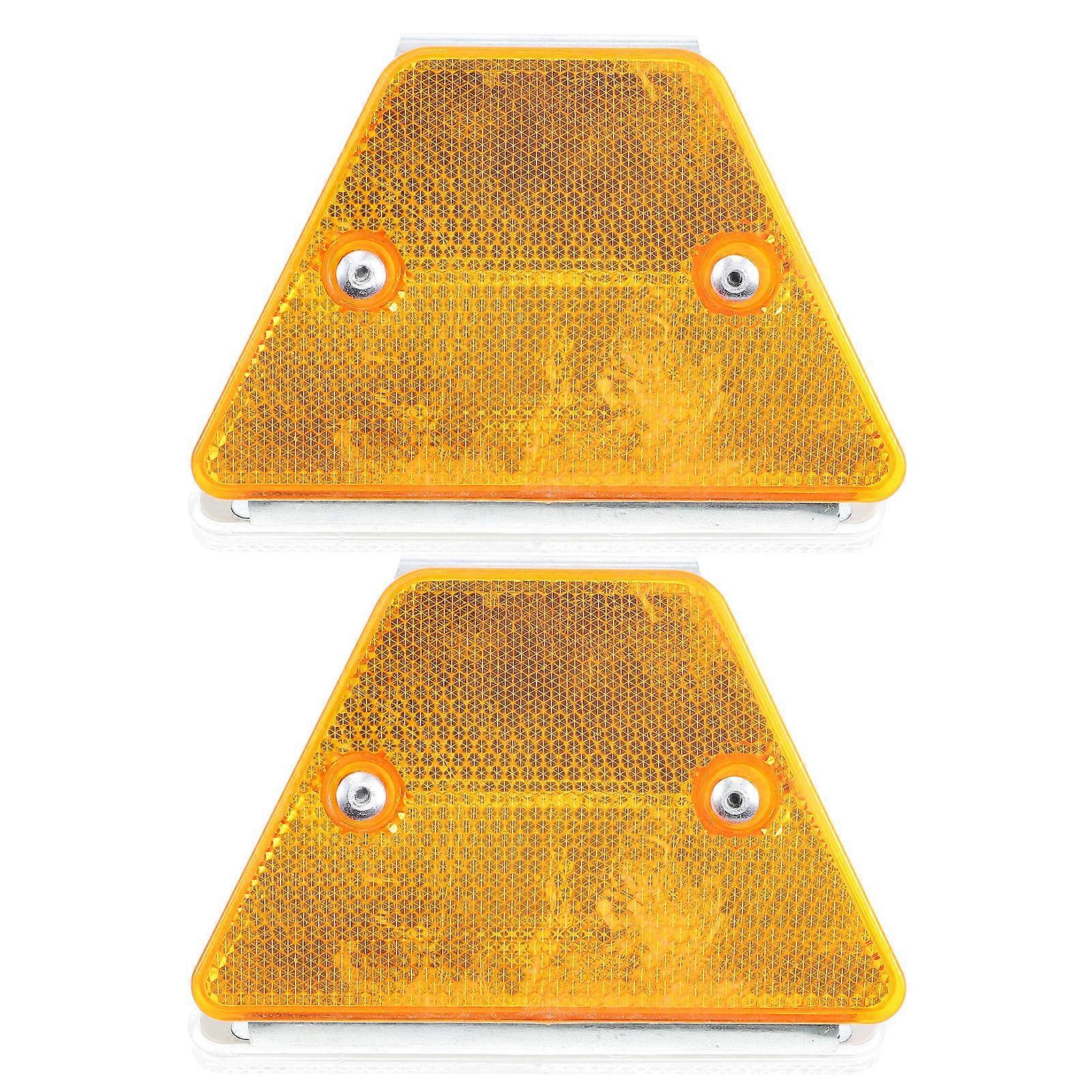 Roadside Triangle Reflectors Trapezoid Reflective Signs for Roads 2Pcs