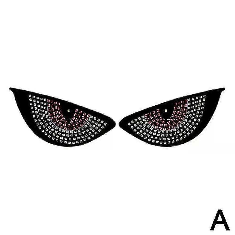 1 Set Car Devil Eyes Light Modification Eye Animation Led Display Decor Pixel Panel Window Trim Lamp USB Multi-Mode Lamp