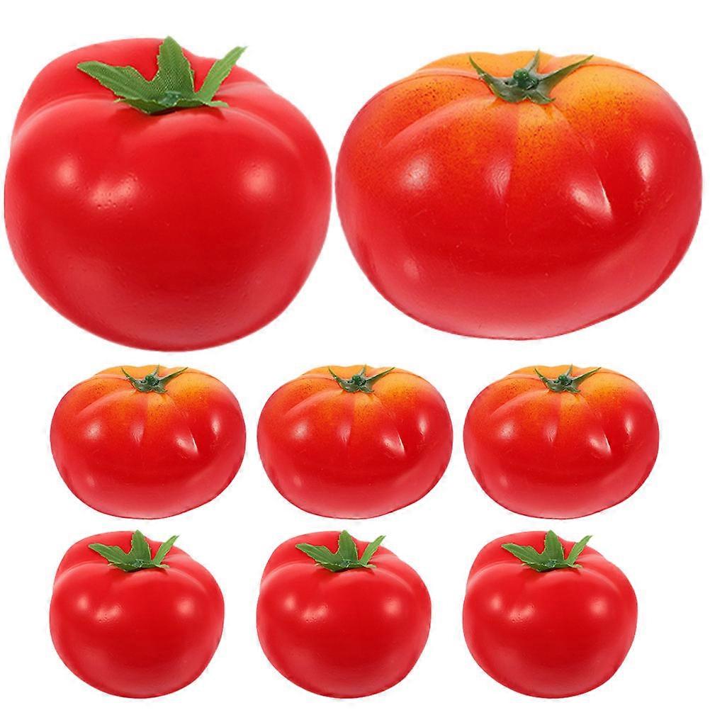 8pcs Realistic Tomato Models Artificial Tomato Simulated Vegetables Showcase Props