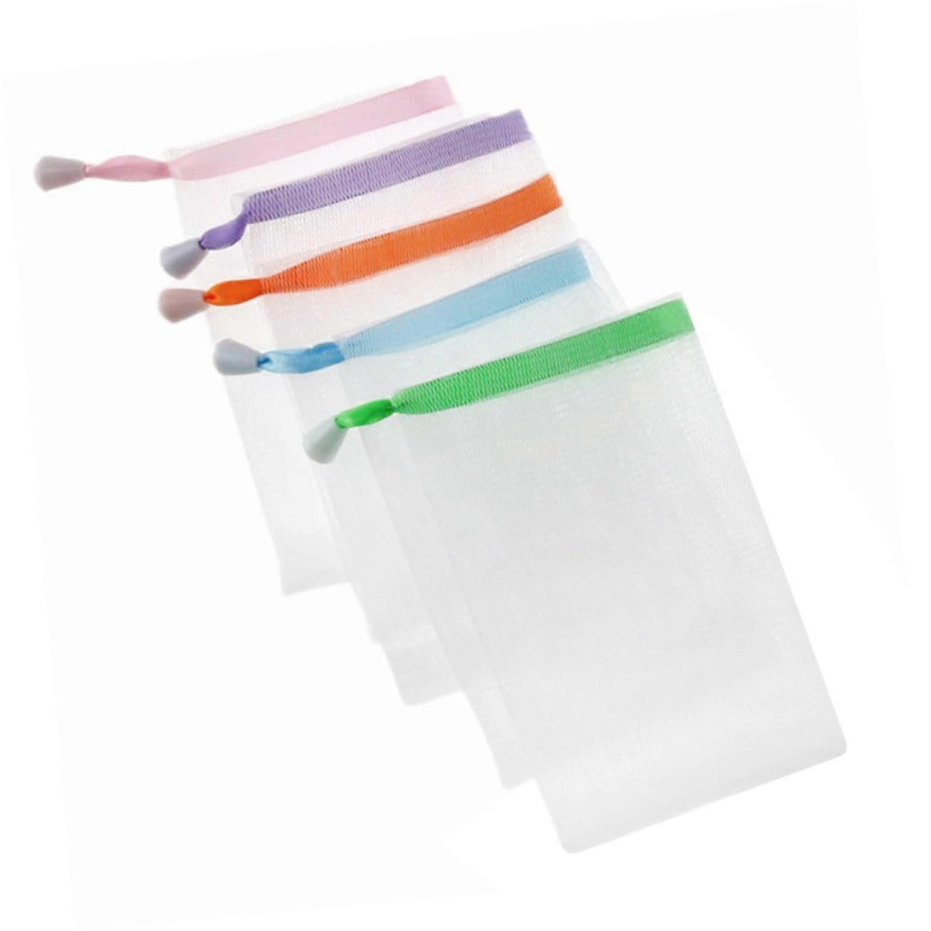 Soap Saver Bag with Fast Drying Mesh and Drawstring, Exfoliating Holder for Travel and Home Use