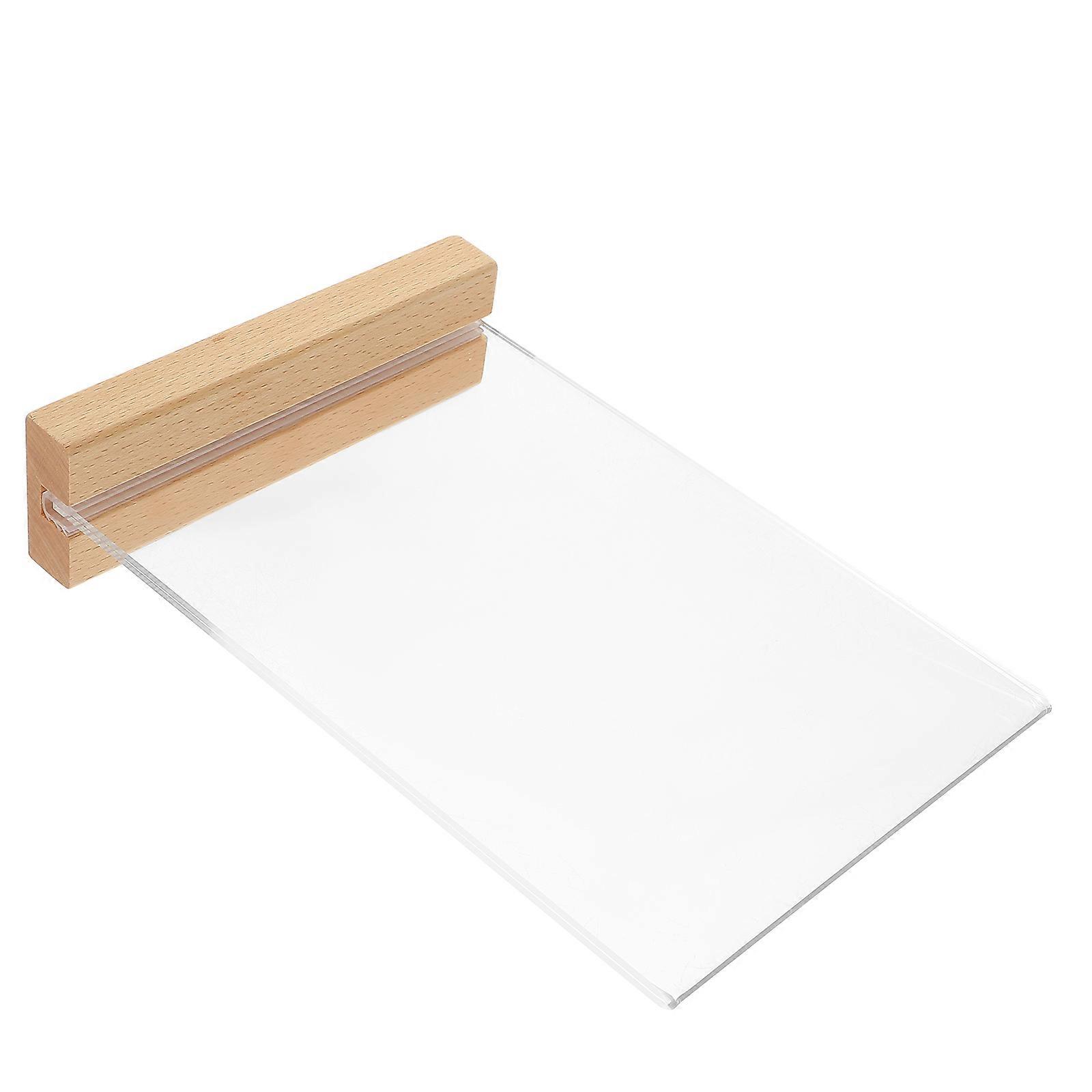 Transparent Acrylic and Wood Menu Holder Firmly Displays Posters Lightweight and Stable 7.8 x 3.9 inches