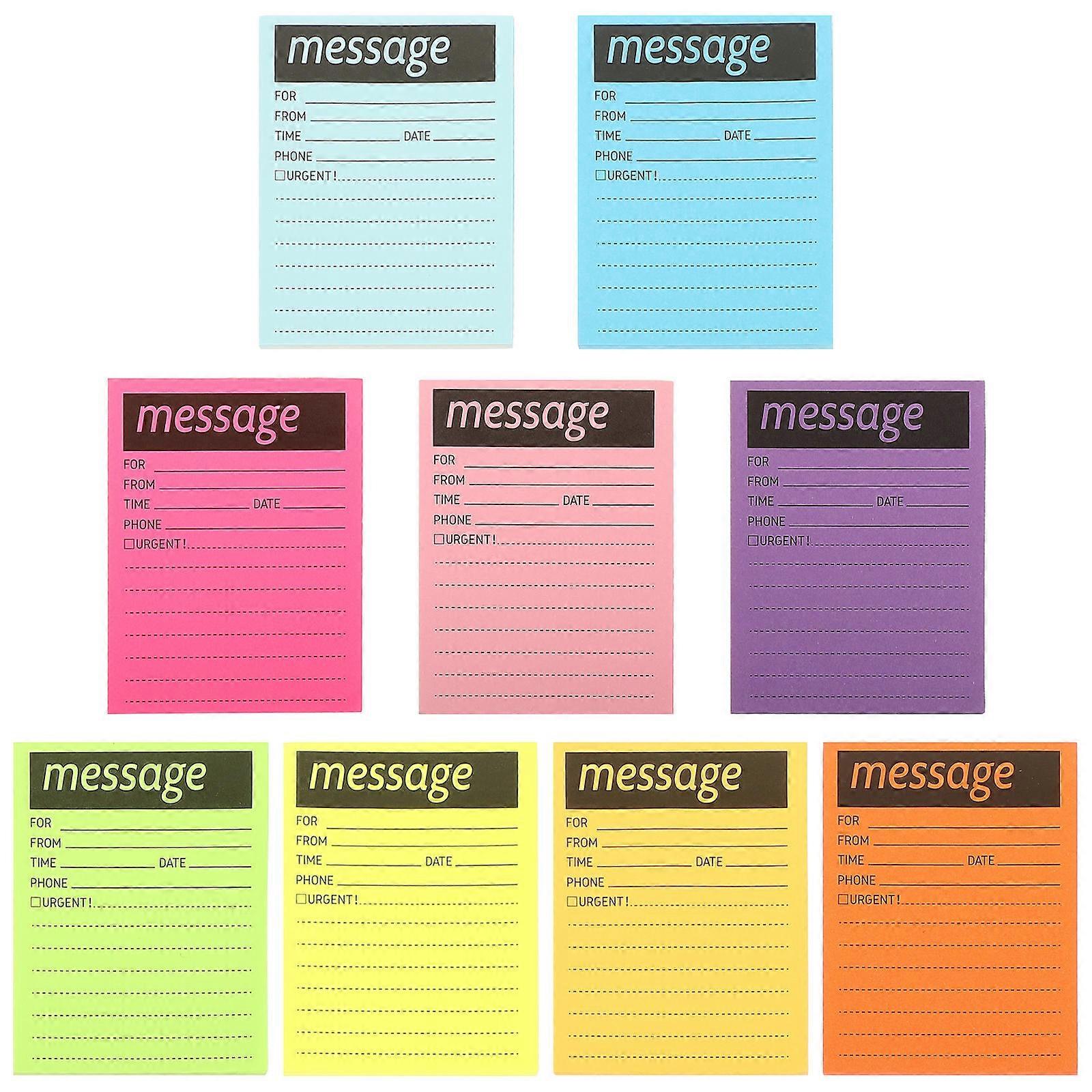 Daily Use Multi-Function Message Pads Paper Memo Pads 5Pcs Assorted Color