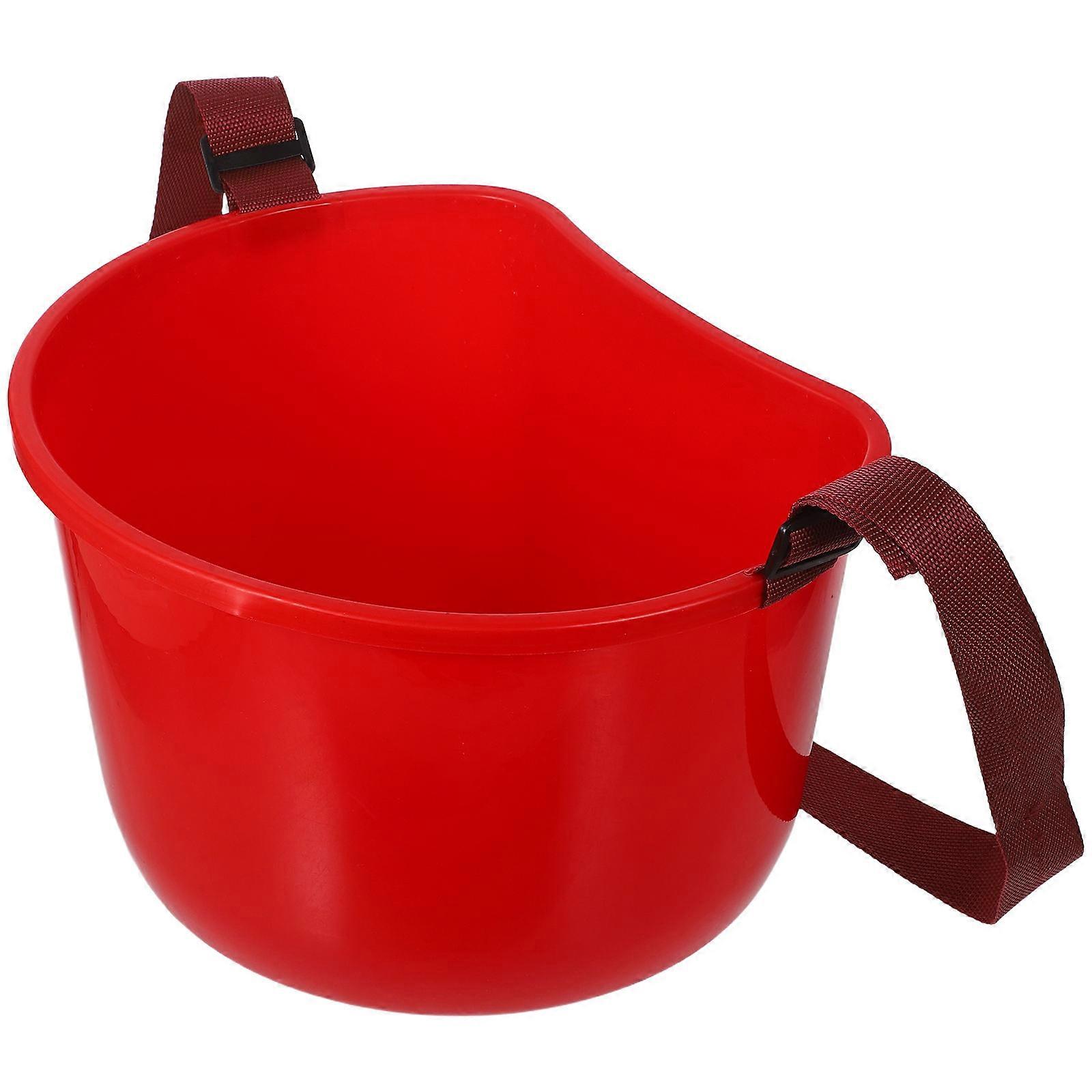 Garden Fruit Picking Bucket for Harvesting Red Plastic Material