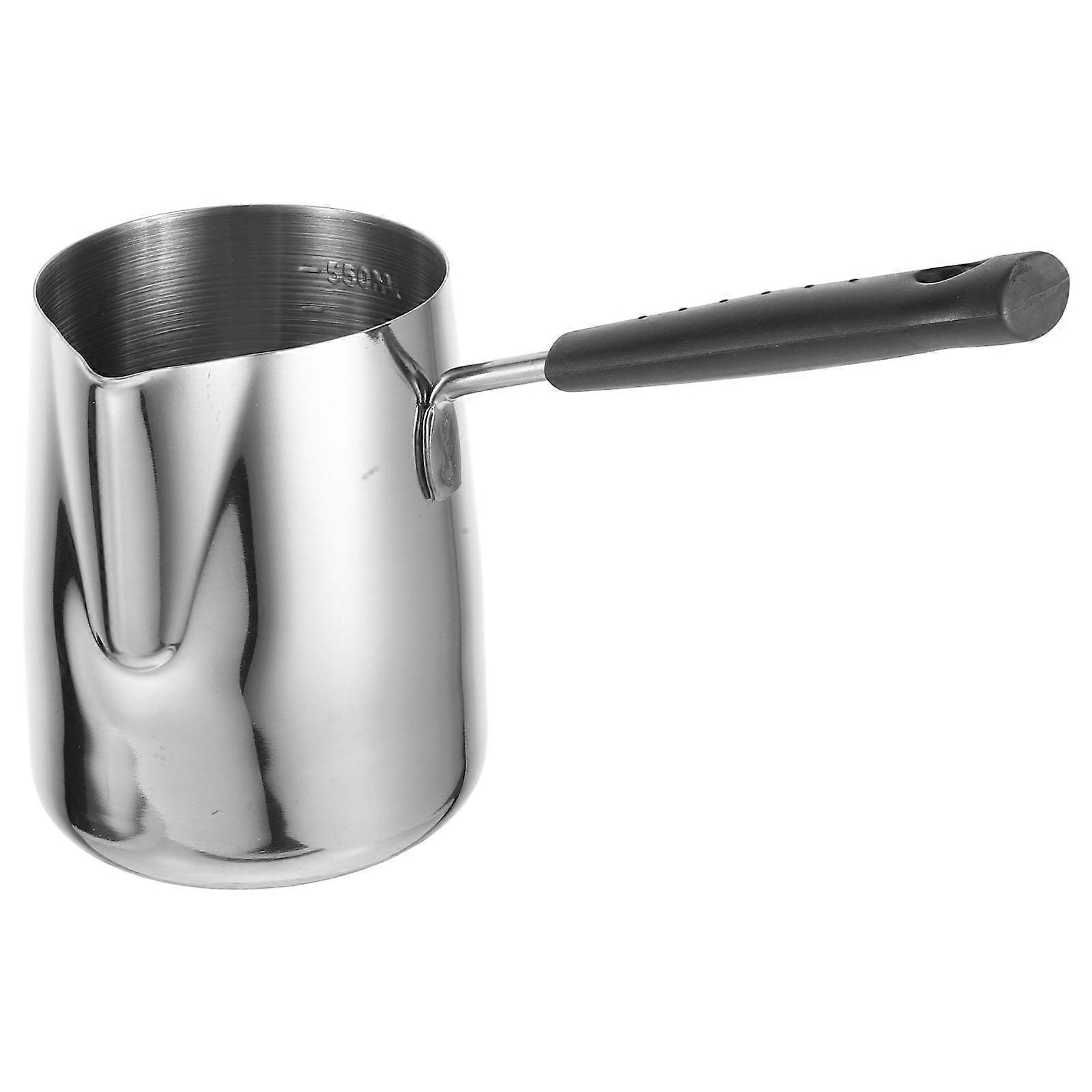 Silver Coffee Makers Pot Coffee Pot for Heating 600Ml