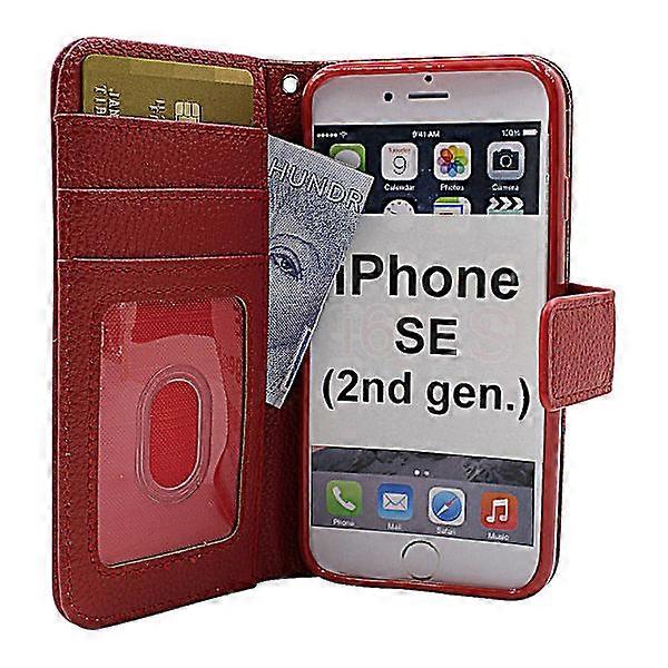 New Standcase Wallet compatible with iPhone SE (2nd Generation) Red G765