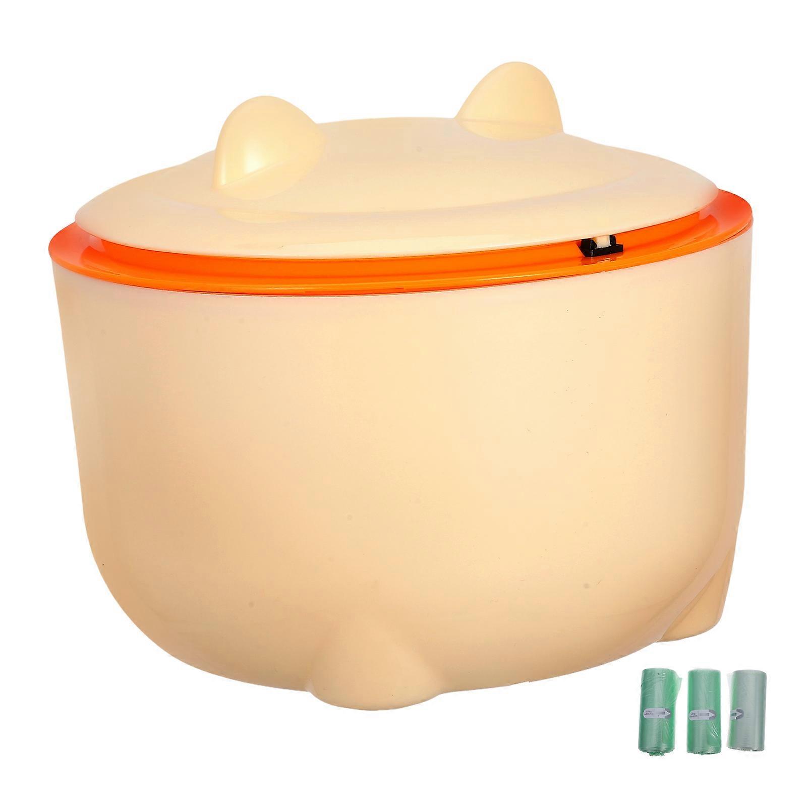 Compact Sealed Cat Litter Trash Can with Lid for Waste Storage 1Set