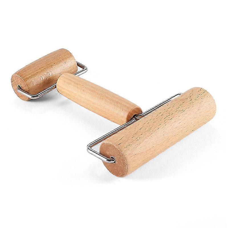 Double-end Wooden Rolling Pin Manual Push Dough Roller Cookie Pizza Baking Tool