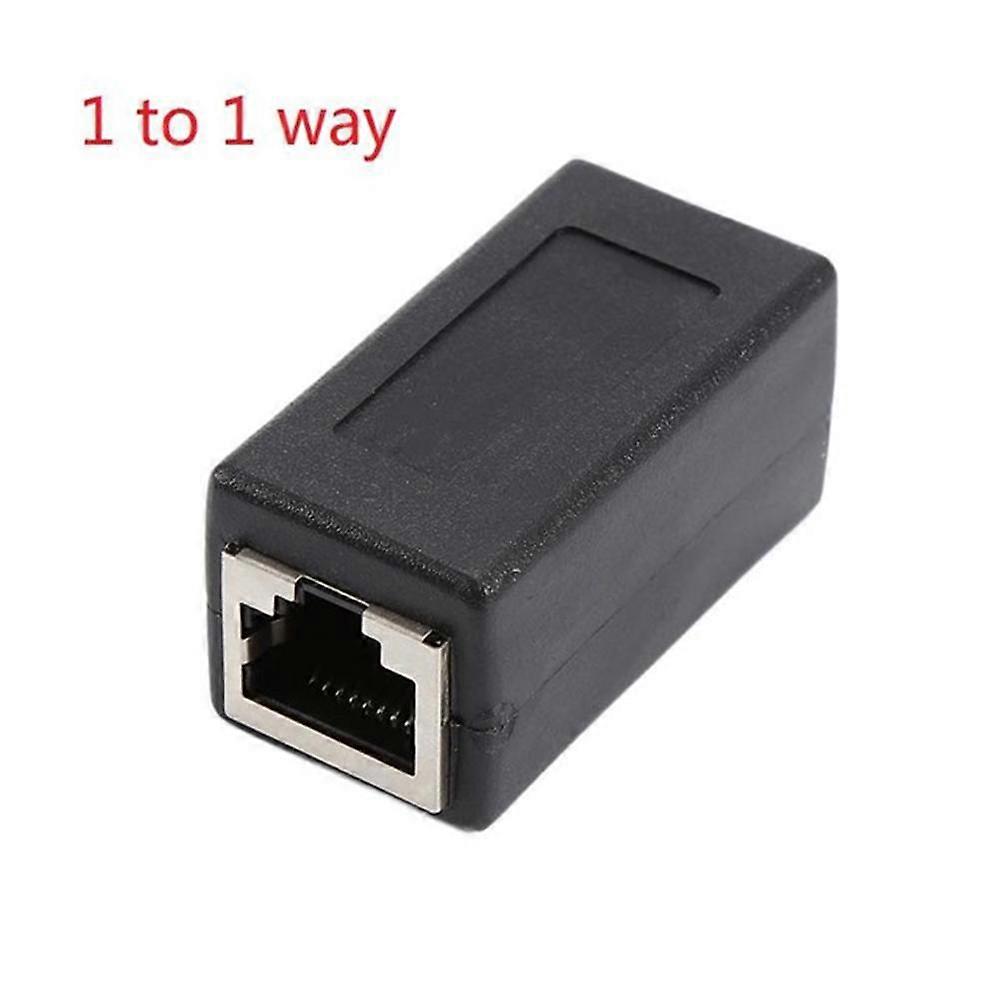Network Cable Extender 1 To 2 Ways Docking Plug Network Connector Adapters Coupler RJ45 Splitter