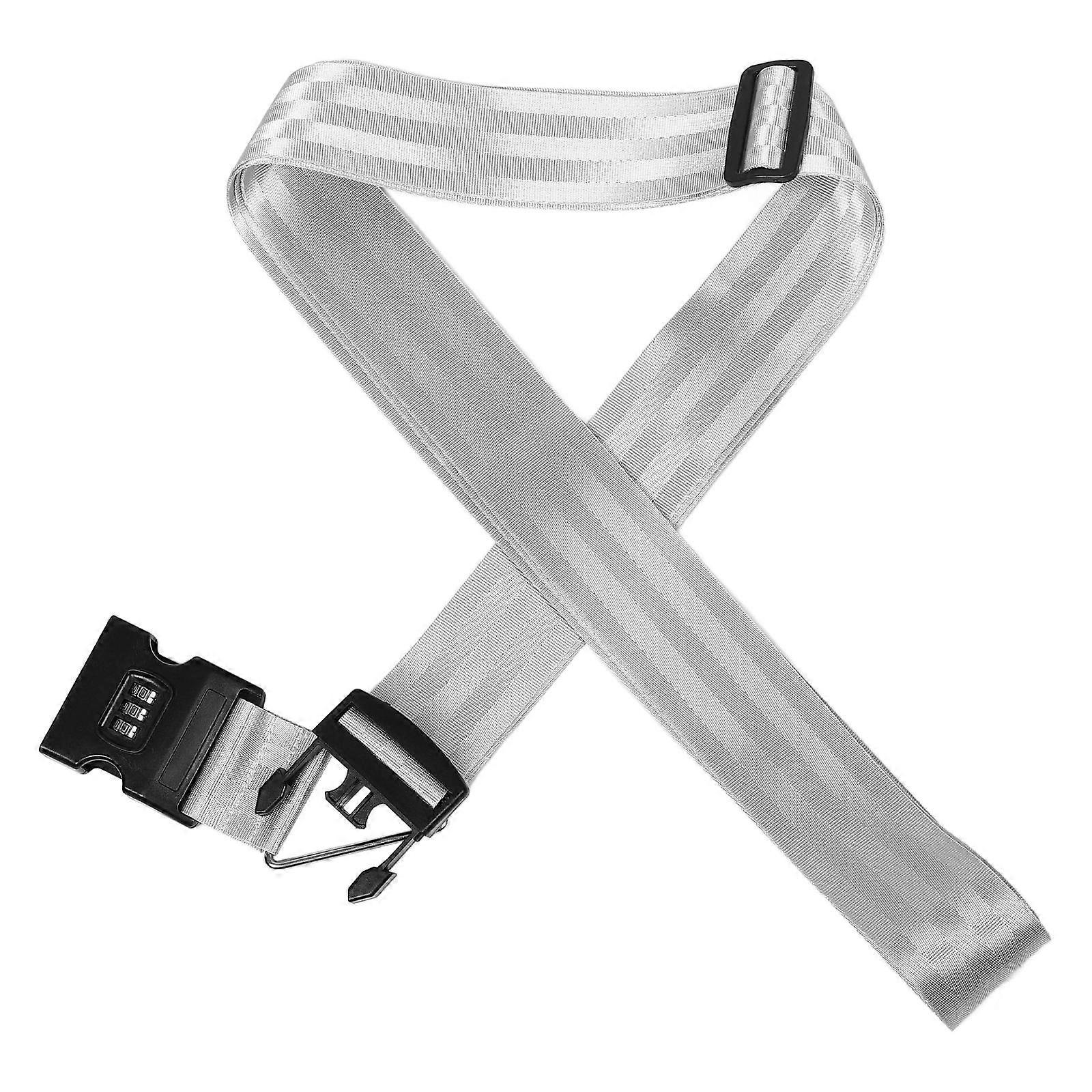 Luggage Strap with Combination Lock for Suitcase Security Adjustable