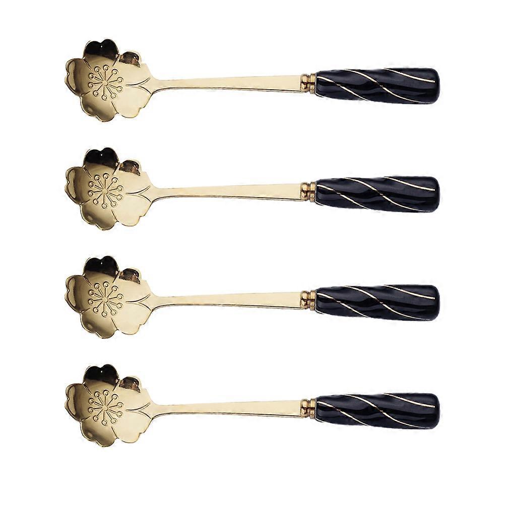 Creative Tableware Ceramic Dessert Scoop For Meal Time 4Pcs
