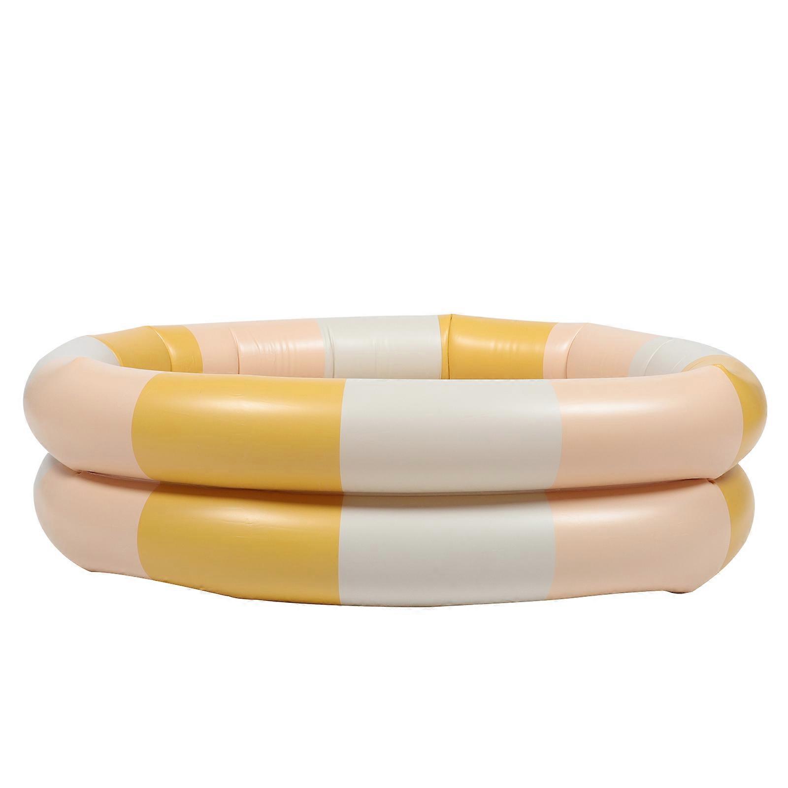 Inflatable Pool for Kids Practical Three-ring Design Bright Colors 35.37x35.37in 1Pcs