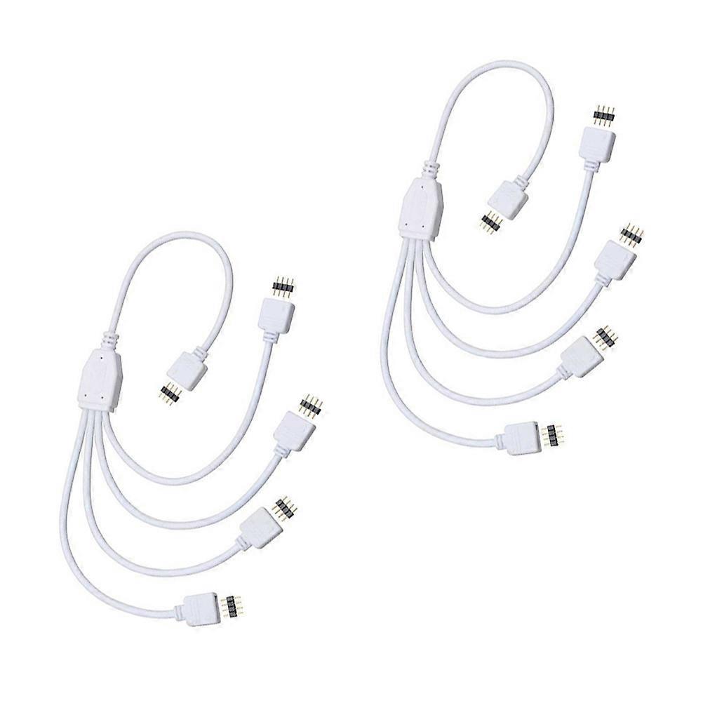 LED Splitter 4 Pin Splitter Connector Cable for LED Strip Lighting 2Pcs Set