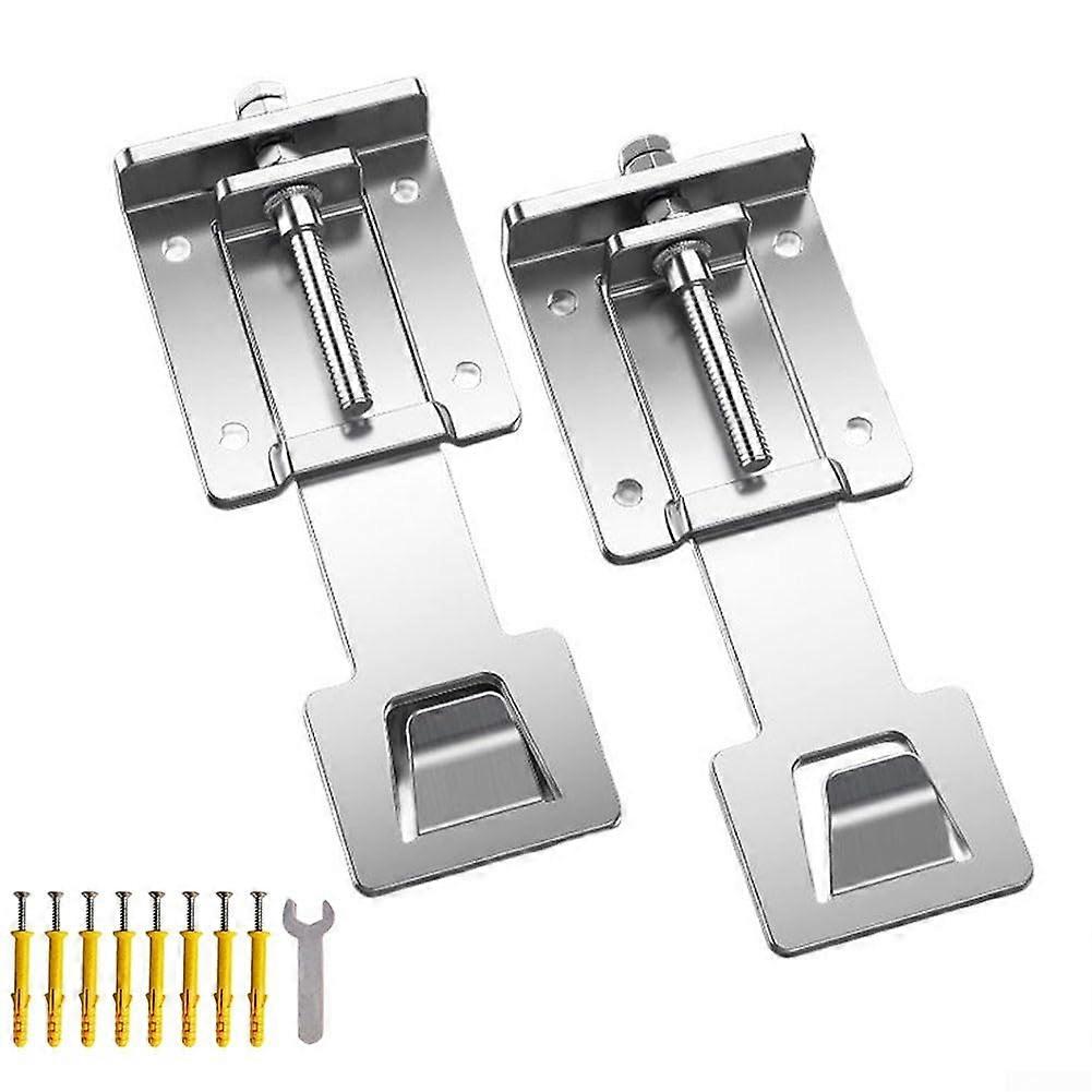 2PCS Range Hood Hanging Hooks Adjustable Height Galvanized Steel Thickened RustResistant Bracket