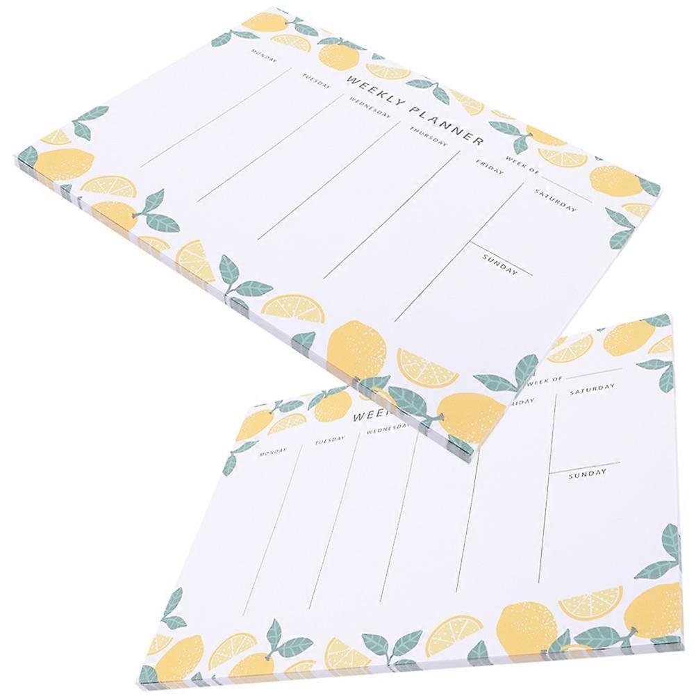 Weekly Planner Notepad for Daily Use 2Pcs Tear-Off Planning with Paper